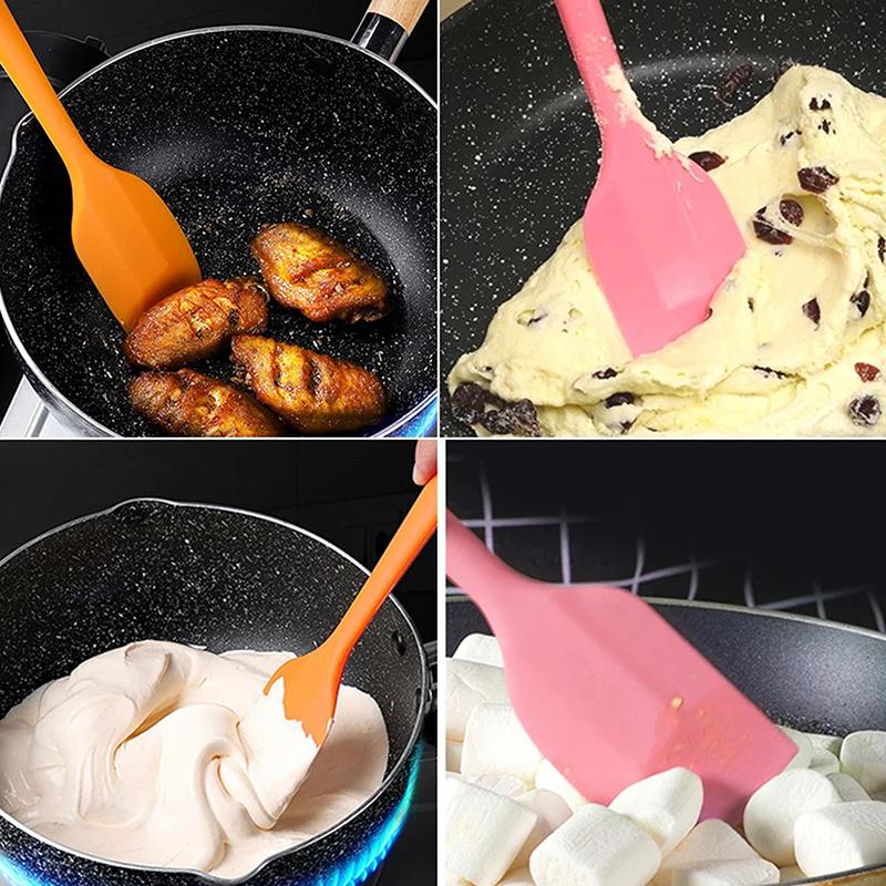 Силиконовая лопатка для крема, термостойкая, антипригарная, идеально подходит для приготовления пищи, выпечки и перемешивания, кухонный инструмент пищевого класса