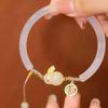 Women Cute Creative Beads Bracelets Chinese Style Vintage Ornaments Jade Rabbit Bracelet Weave Rope Adjustable Jewelry Bracelets
