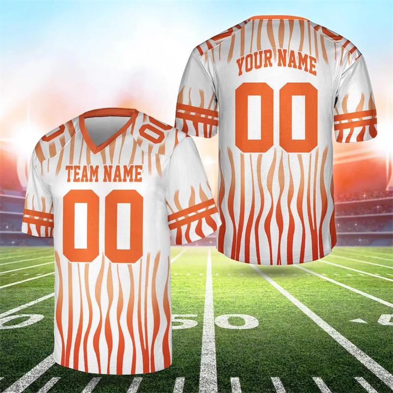 Sports T-shirts For Men Football Team Uniform Custom Name Number Jersey Tops Loose Men Women Quick-drying Sportswear Kids Tees