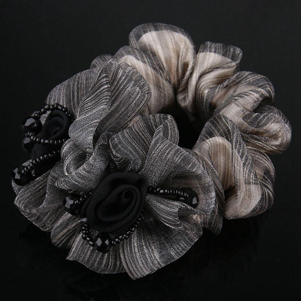 Hair Ties Flower Hair Rope Silk Yarn Rubber Band Korean Style Headwear Female Hair Accessories