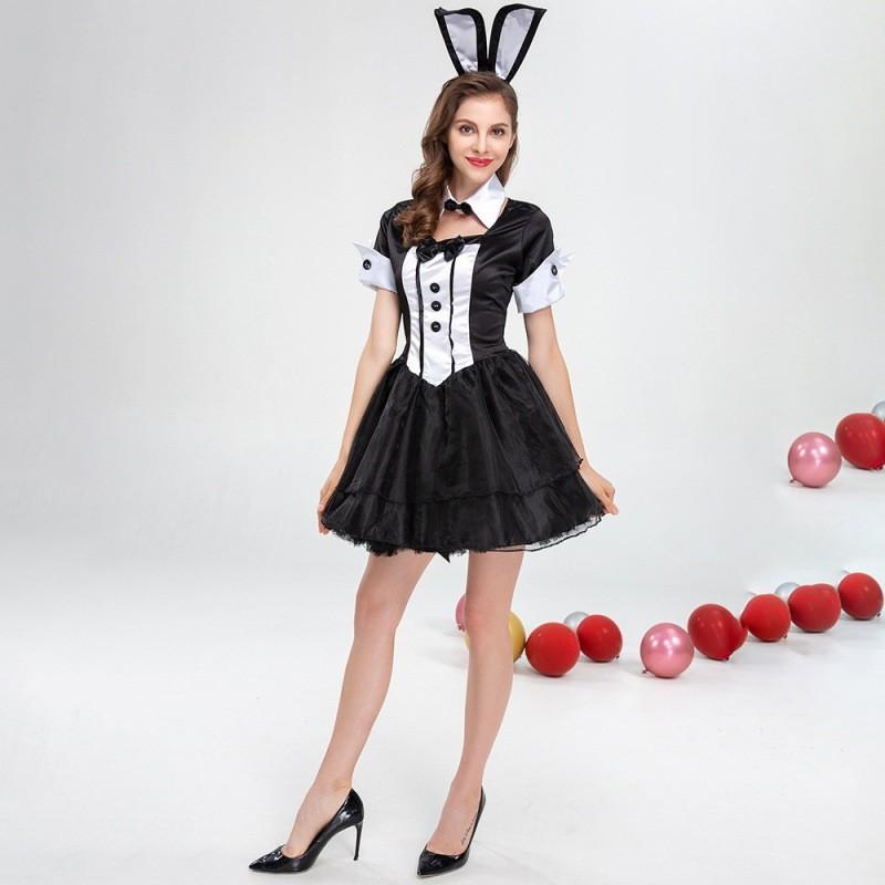 Cute Rabbit Costume For Halloween And Easter Featuring Cozy Polyester Fabric Ideal For Cosplay