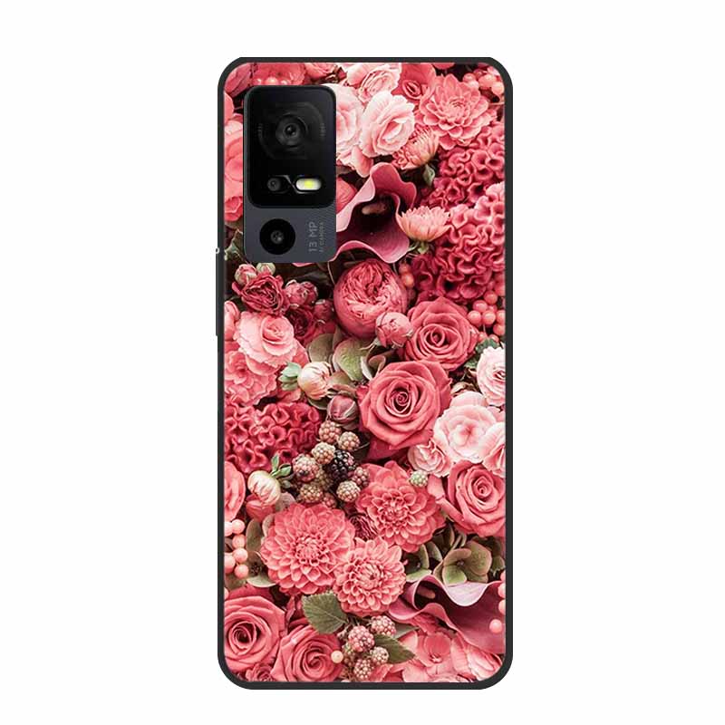 Для чехлов TCL 40 XL Мягкий ТПУ Силикон Модный чехол для телефона Для TCL 40XL T608M Задние чехлы Funda Ударопрочный Coque Для TCL40XL Etui