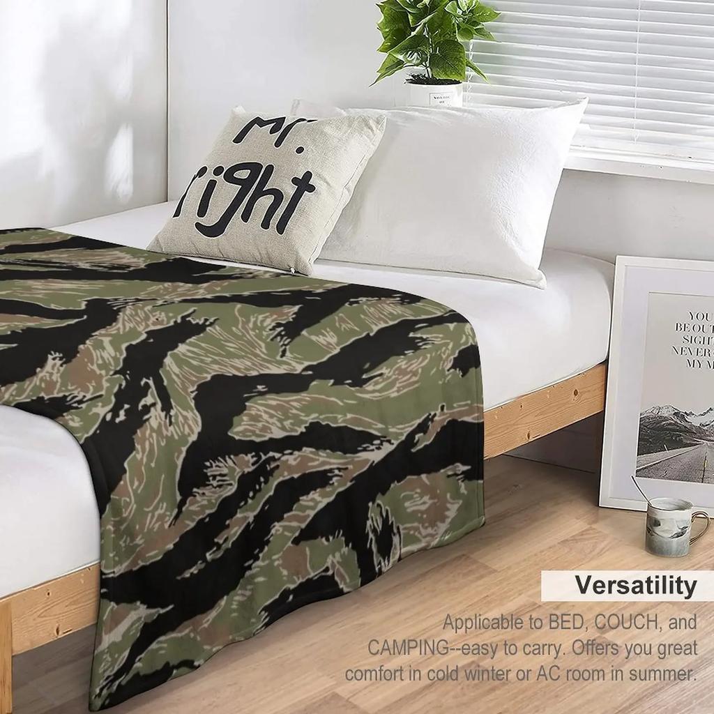 Tigerstripe Camo Throw Blanket Baby Blanket anime Loose Blanket