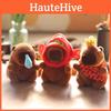 Capybara Keychain Stuffed Soft Short Plush Toy Pp Cotton Backpack Accessory