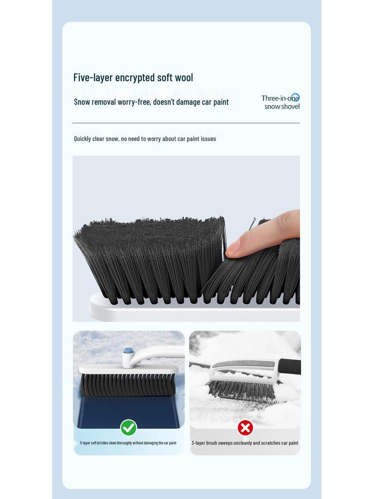 Телескопическая многофункциональная алюминиевая лопата для снега со скребком для льда для автомобилей