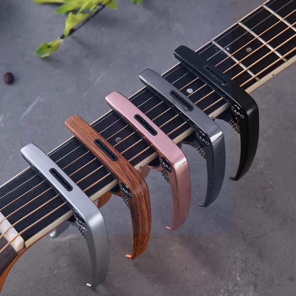 U-NEST Multifunctional One-Touch Guitar Capo, Lightweight Design, Compatible with Acoustic, Electric, Classical Guitar, and Ukulele, with Strong