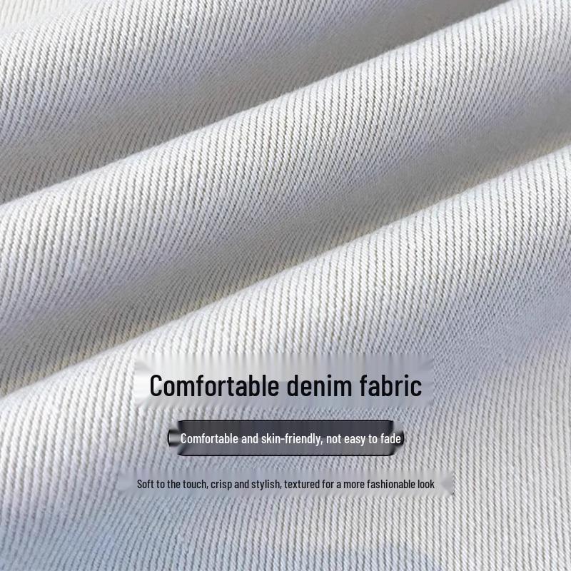 Женские легкие джинсы широкого кроя, с драпированным низом, стройнящие, брюки прямого кроя, весна/осень 2025.