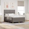 Boxspring Bed with Headboard Taupe 140 x 190 cm Fabric