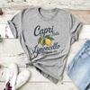 camiseta capri itlia camisa feminina Unisexga curta camisetas italiano limo grfico t camisas vero frutas roupas femininas