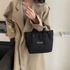 Canvas Solid Color Handbag, Japanese-style Bento, Mommy, Office Workers, Going Out with Food, Simple and Fashionable, Handbag Girl