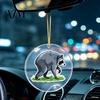 Durable Bag Decoration Cute Acrylic Raccoon Pendant, 2D Flat Forest Animal Charm, Double Keychain Sided Hanging Accessory, Gifts for Lovers,
