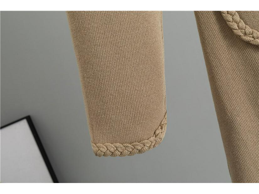 French Knitted A-line Dress & Matching Coat - Women's Slimming Autumn/Winter Woolen Base Layer