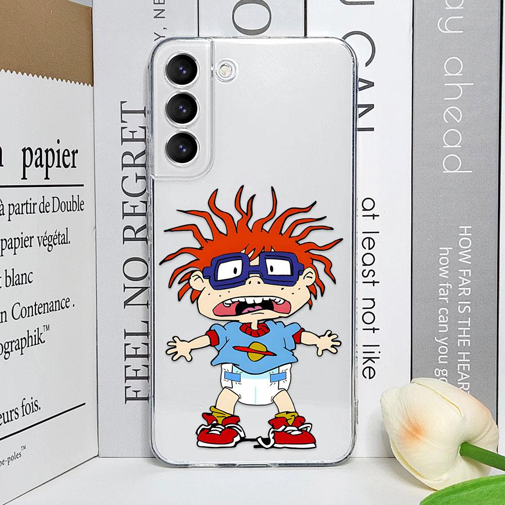 Мультяшный Забавный R-Rugrats Чехол для Телефона для Samsung Galaxy S25 S24 S23 Ultra S22 Plus S21 S23 FE Прозрачные Мягкие Чехлы Fundas Coque