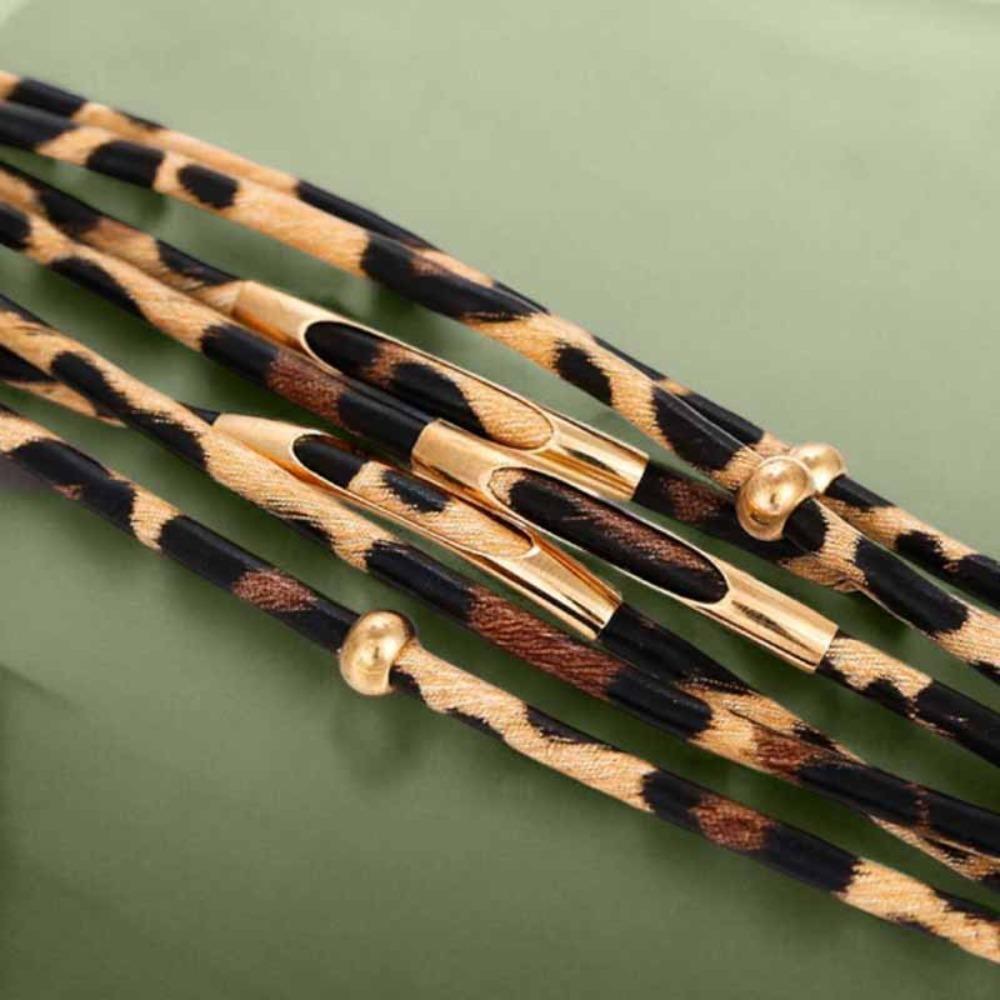 Charm Leopard Leather Bracelets Hand Jewelry Magnetic Bracelet All Match MultiLayer Bangles Gifts