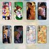 1 шт. Аниме S-Sailor M-Moon Чехол для телефона для Samsung S25, S24, S21, S22, S23, S30, Ultra, S20, Plus, Fe, Lite, 5G Черный чехол