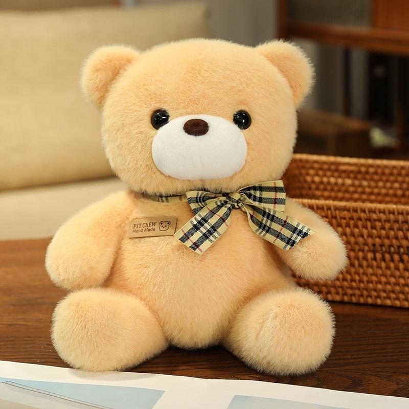 Cute Sitting Bow Tie Teddy Bear Doll Plush Toy Bear Hug Bear Doll Children Soothing Doll