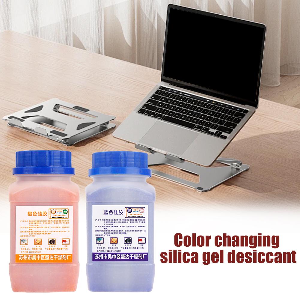 500g Waterproof Reusable Silica Gel Beads Moisture Dehumidifie Absorber Moisture Desiccant Elec T5K8