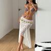 Sexy Lace Midi Skirt Women Beach Vacation White Bodycon S-XL
