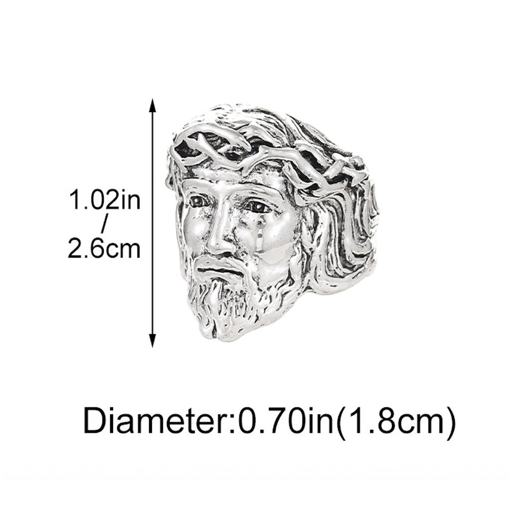 Модное ретро преувеличенное холодное кольцо с открытой половиной лица скульптуры Венеры