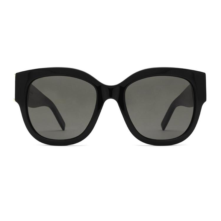 Saint Laurent Solid Design Square Sunglasses Unisex sunglasses Black SLM95/F-001