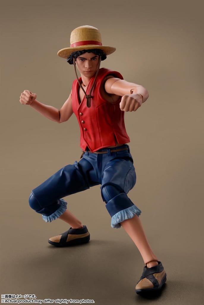 TAMASHII NATIONS Monkey Luffy Netflix ONE 145mm PVC ABS Painted Action Figure S.H.Figuarts D. (A Series PIECE) Approx. &