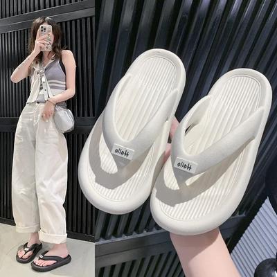 Женские тапочки 2025 Горячие продажи Домашние Однотонные Сланцы с перемычкой для пальца Уличные Модные Повседневные Удобные Женские Сандалии