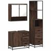 VidaXL Ensemble De Meubles De Salle De Bain 3 Pcs Chêne Marron, Armoire De Rangement, Armoire De Bain, Meuble De Toilette 3301169