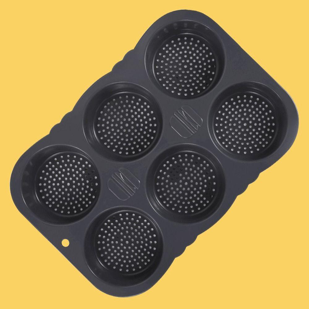Non-stick Hamburger Bun Mold Silicone Baking Tray Heat Resistant Bread Loaf Pan Sandwich