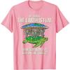 Flat Earth On Turtle And Elephants Graphic Tee Funny Conspiracy Theory T-Shirt Casual Cotton Short Sleeve