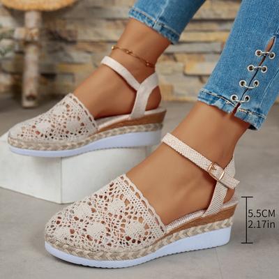 Женские босоножки-слайдеры на танкетке с закрытым носком и римским плетением, летняя обувь с нескользящей подошвой