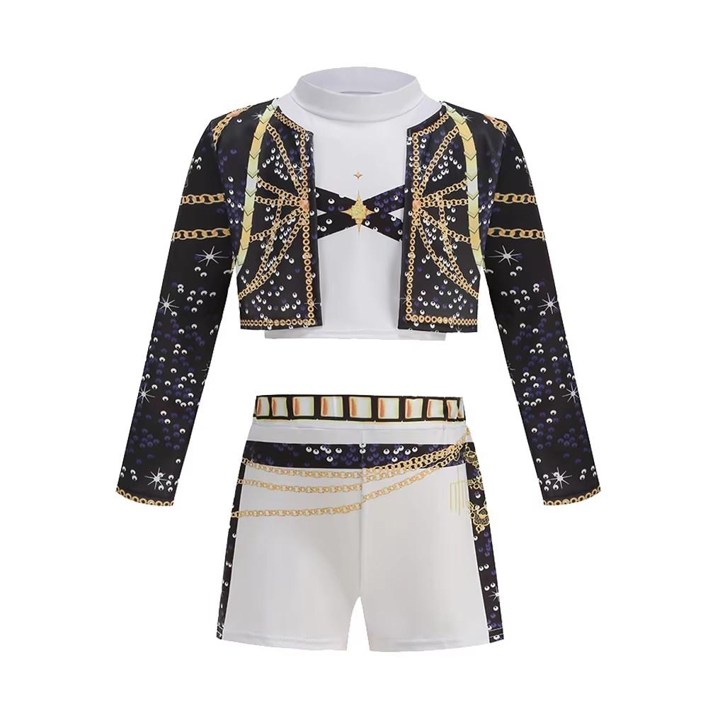 Girl 3 PCS Set Cosplay Costume Fashion Clothes Stage Performance Role Play Dress Up Uniform Children Show Party Costumes