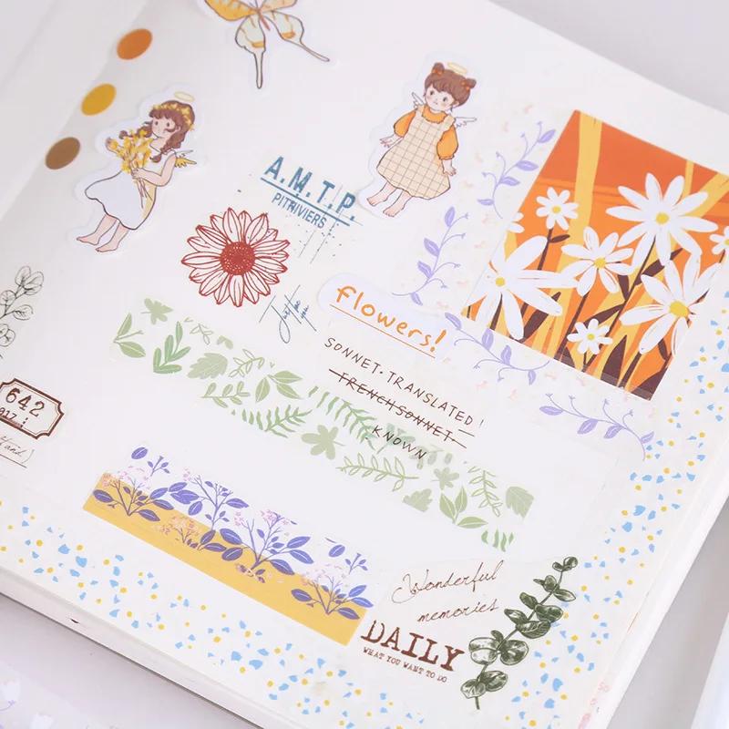 5 рулонов кавайная прозрачная наклейка-лента «сделай сам», декоративный материал, лента, наклейки для альбома для рисования, школьные принадлежности, японские канцелярские принадлежности