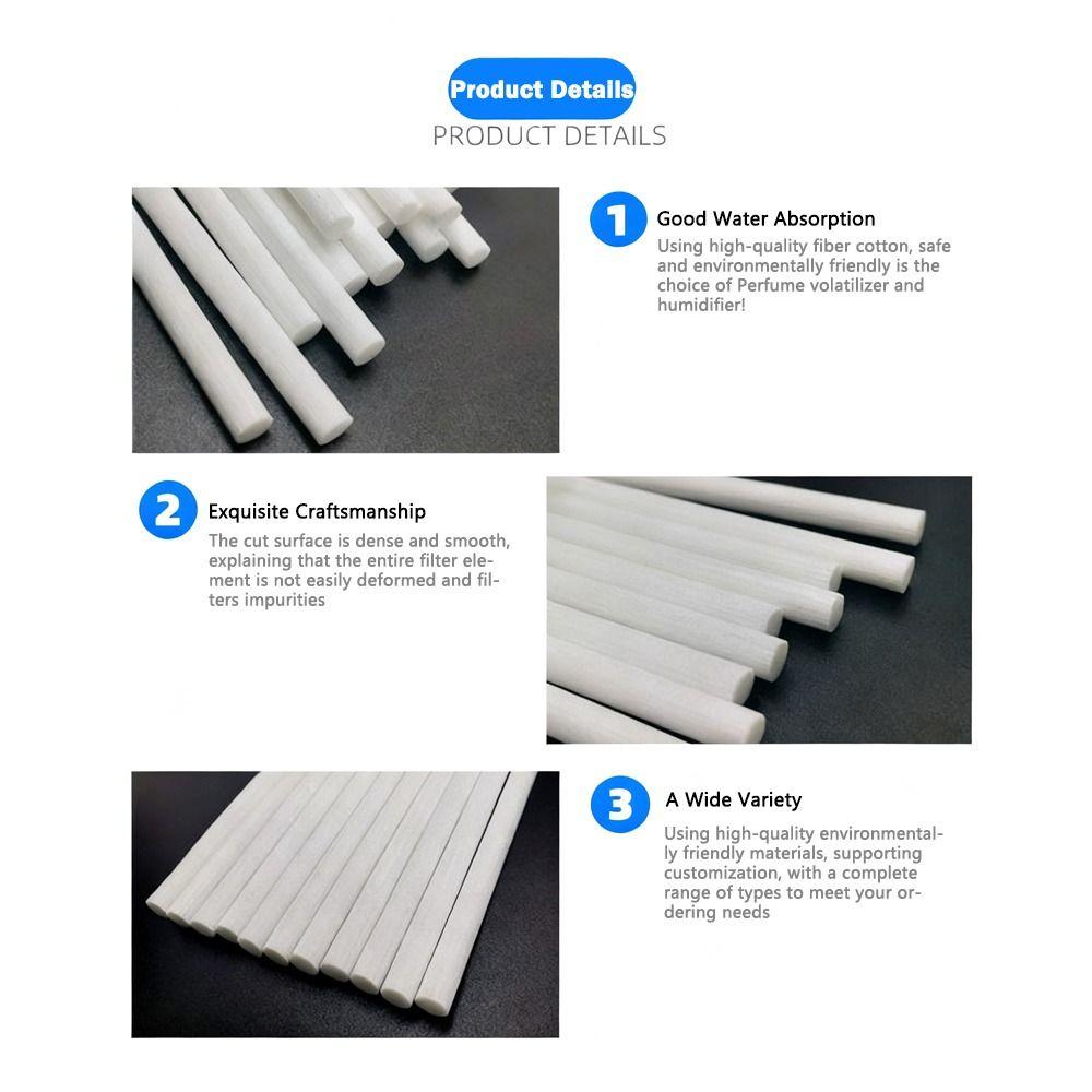 50PCS 8mm Size Filter Refill Sticks Sponge Stick Humidifier Filter Wicks Replacement Air Humidifier