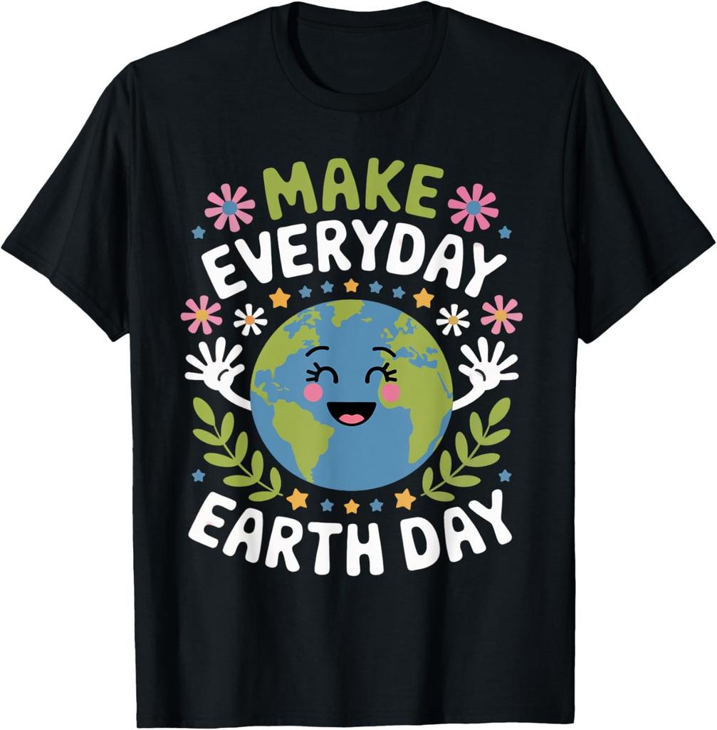 Cute Groovy Make Everyday Earth Day Classroom Unisex T-Shirt