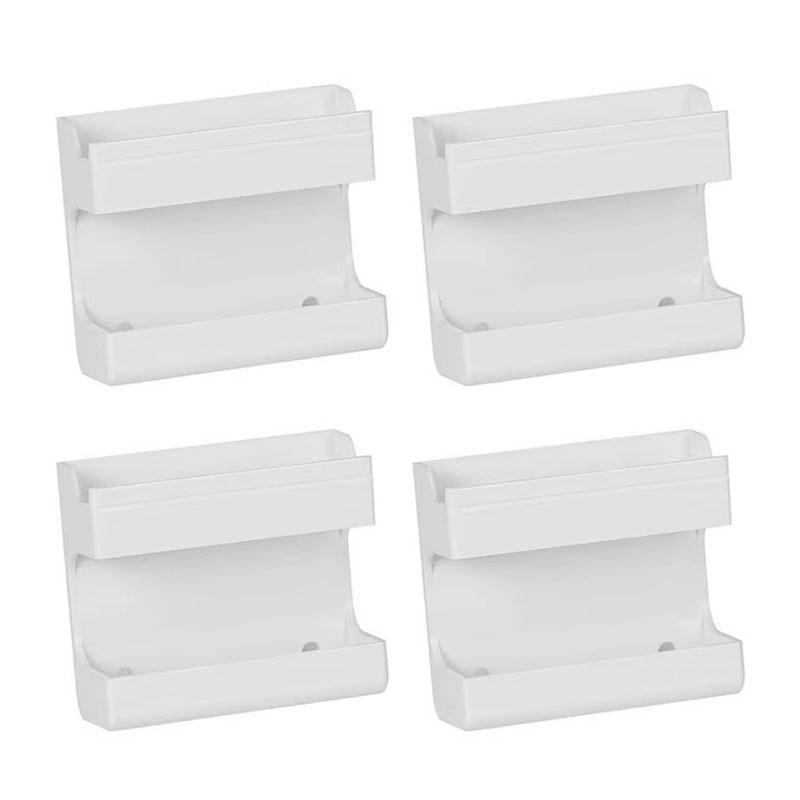 Wall Mount Phone Holder Adhesive Remote Control Storage Box Charging Stand Horizontal Viewing Organizer Bedroom Living Room TV