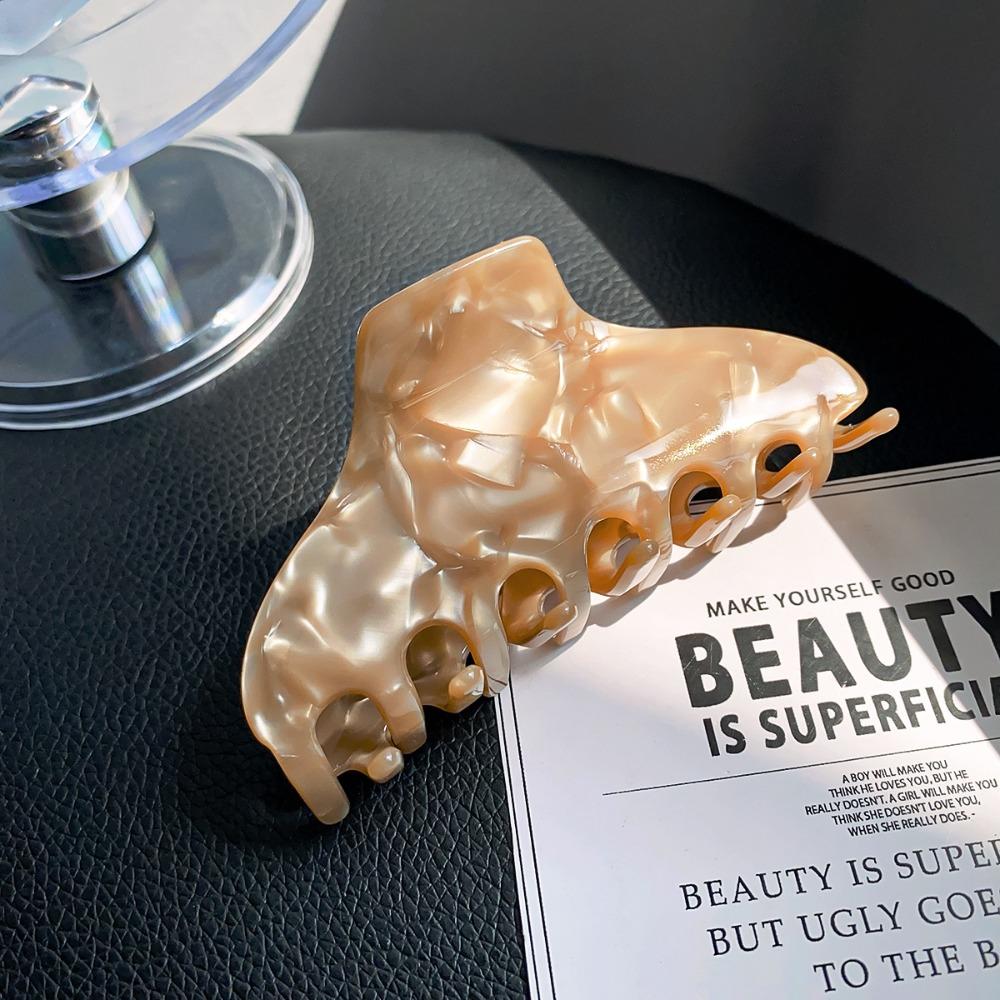 Solid Color Fresh Acetate Hair Claw Hair Clip Shark Clip Printing Shark Clip Leopard Printing Hairpin Tortoiseshell Hair Claw