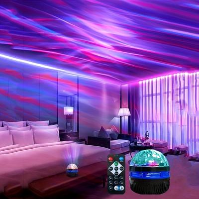 Проекционная лампа 5 В USB Northern Lights – ночник RGB Starry Sky с 7 цветами, пультом дистанционного управления и автоматическим вращением для рождественского декора комнаты