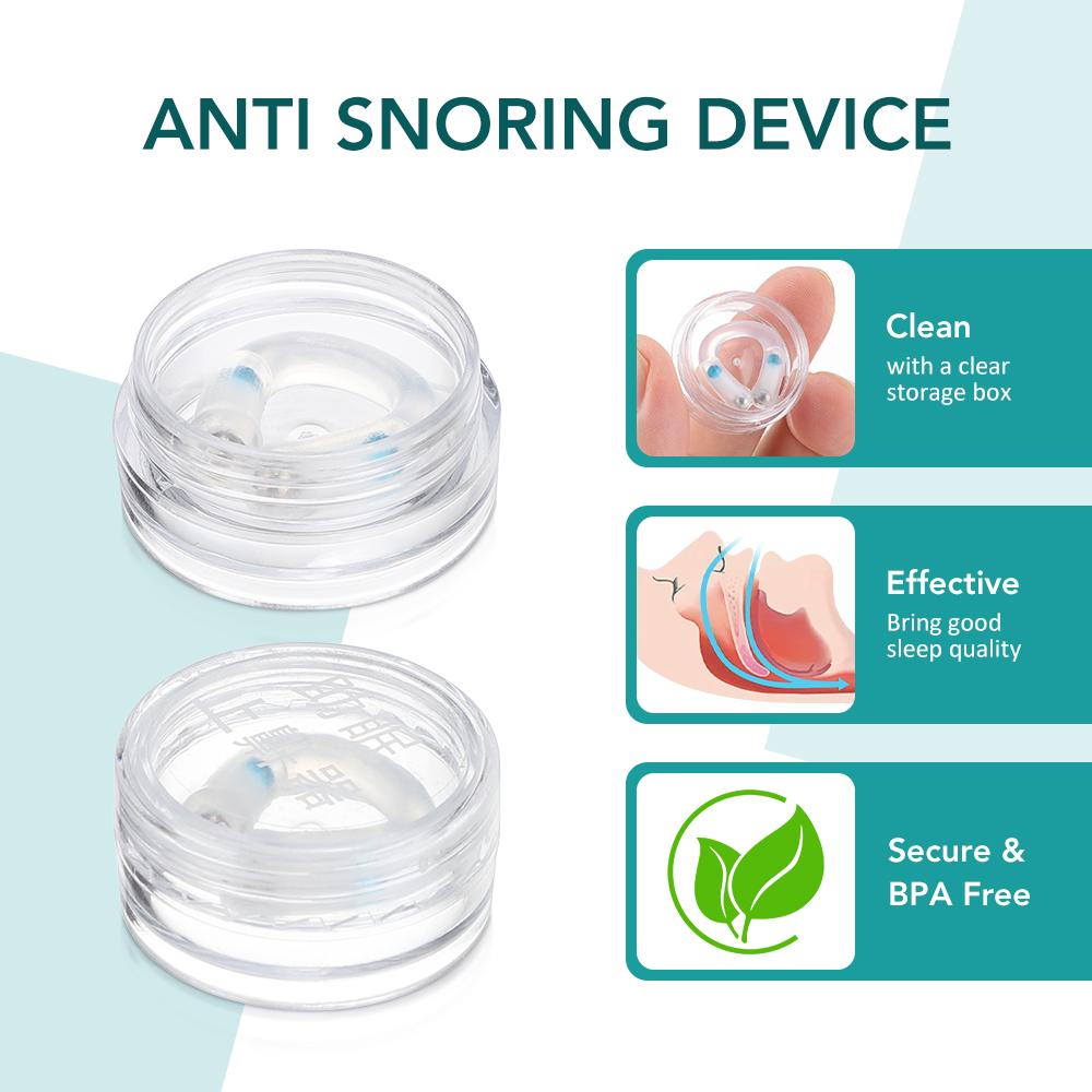 Anti Snoring Corrector Silicone Snore Prevention Men Women Anti-Snore Device Snore Elimination Nose Clip with Essential Oil
