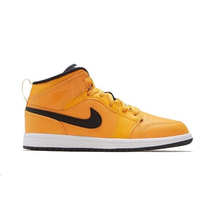(PS) Air Jordan 1 Mid 'University Gold Black' Kids' 640734-700