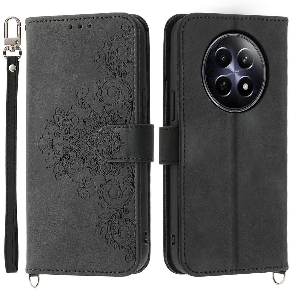 Для Realme 12 5G/12x 5G Чехол-кошелек для телефона Кожаный чехол из ПУ с цветочным тиснением Оптовая продажа аксессуаров для мобильных телефонов