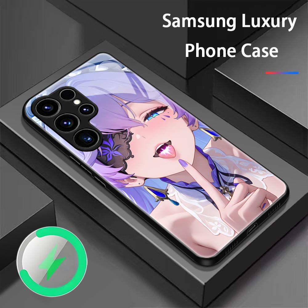 Чехол для телефона Wuthering Waves Cantarella новый Для Samsung S25 S24 S23 S22 S21 S20 Plus Ultra Note20 Стеклянный Магнитный Чехол