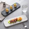 Керамическая обеденная тарелка Abay с рисунком подглазурный камень, прямоугольная