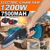 26V Mini Cordless Electric Saw 4 Inch Thermostat Chainsaw with 2pcs Lithium Battery for Logging Wood Cutting Tools