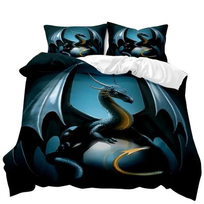 Комплект постельного белья Pterosaur Dragon Fantasy для мальчиков и подростков, комплект постельного белья Double Queen King Size, полиэстеровое одеяло