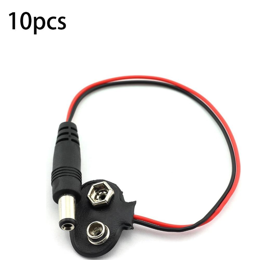 10pcs T-type Battery Clip Connector 9V DC Power Plug Professional Battery Snap Electronic Projects