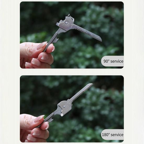 Многофункциональный складной нож для ключей, 6 в 1, многофункциональный инструмент из нержавеющей стали, открывалка для бутылок, отвертка, карманные инструменты для выживания в чрезвычайных ситуациях