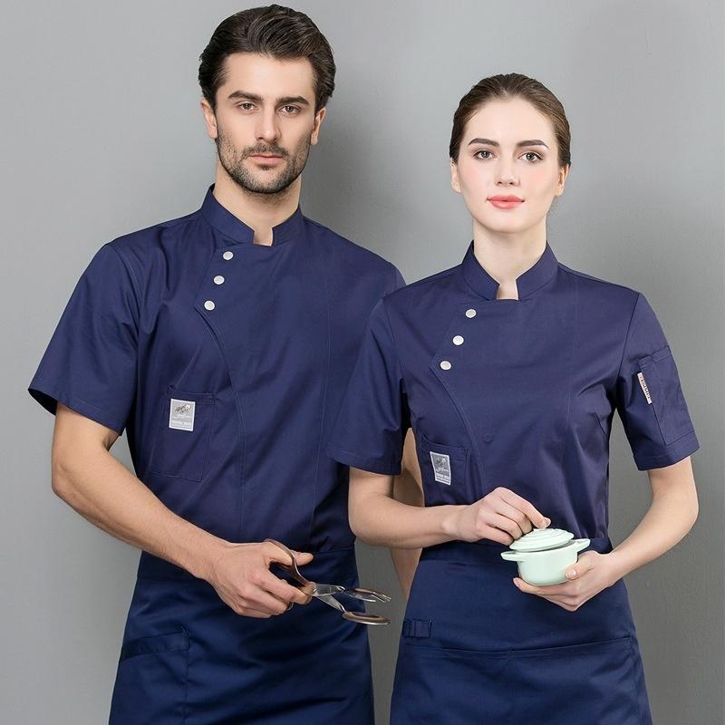 2020 Мужская рабочая одежда для кухни, ресторана, повара, униформа шеф-повара, многоцветная рубашка, куртка шеф-повара, футболка