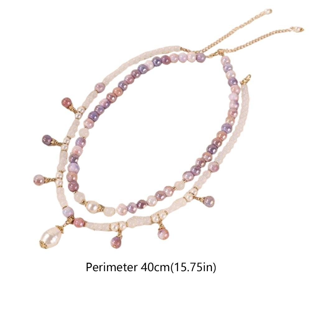 Модное красочное хрустальное ожерелье, милый браслет-цепочка, ювелирные изделия, цепочка для ключиц, жемчужные украшения