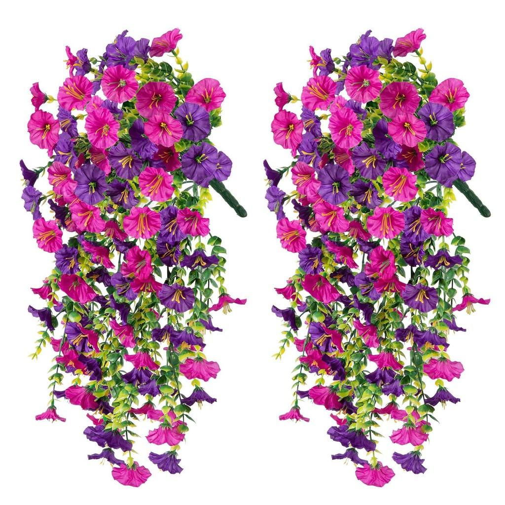 Artificial Nil Ipomoea Flower Vine Wall Decor With Plastic Flowers For Parties