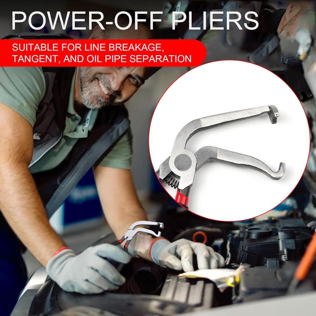3-Piece Electrical Disconnect Pliers Set, 60 Degree Connector Separator, Car Fuel Line Breaking Tool